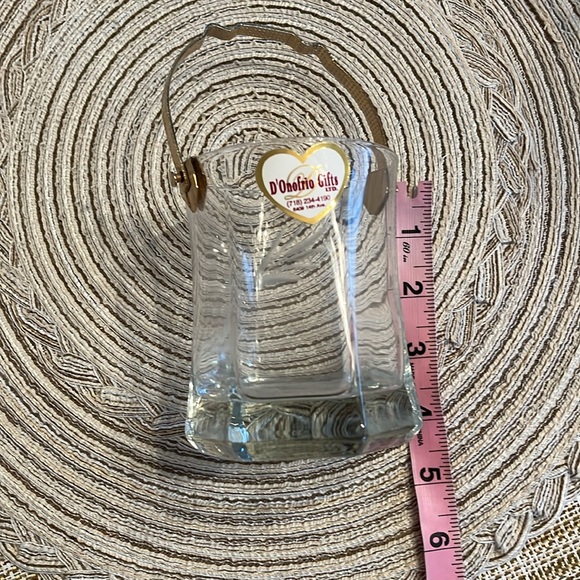 D’Onofrio Gifts Ltd. Glass Etched Container with Gold Handle - Picture 4 of 5